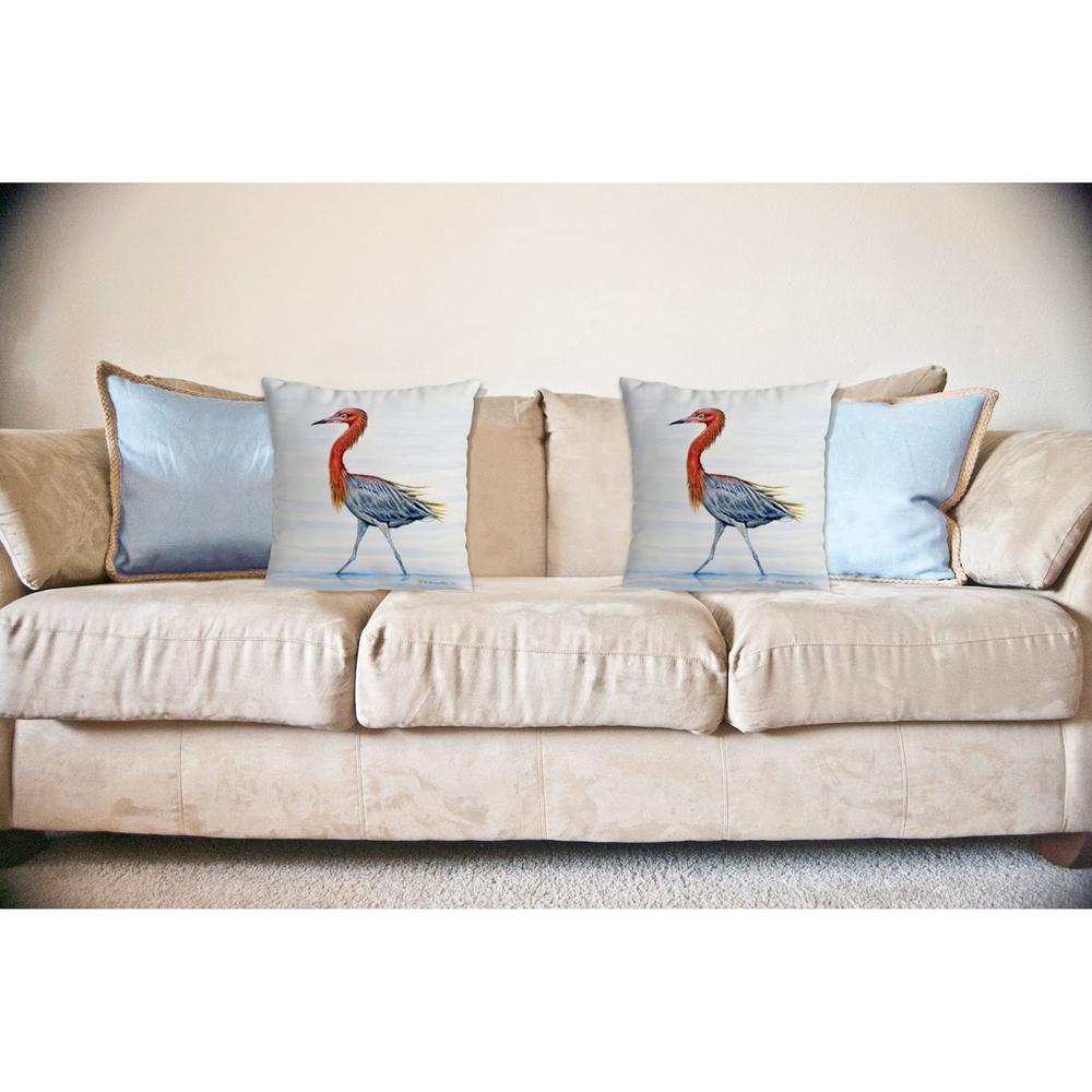 Reddish Egret No Cord Pillow 16x20. Picture 2