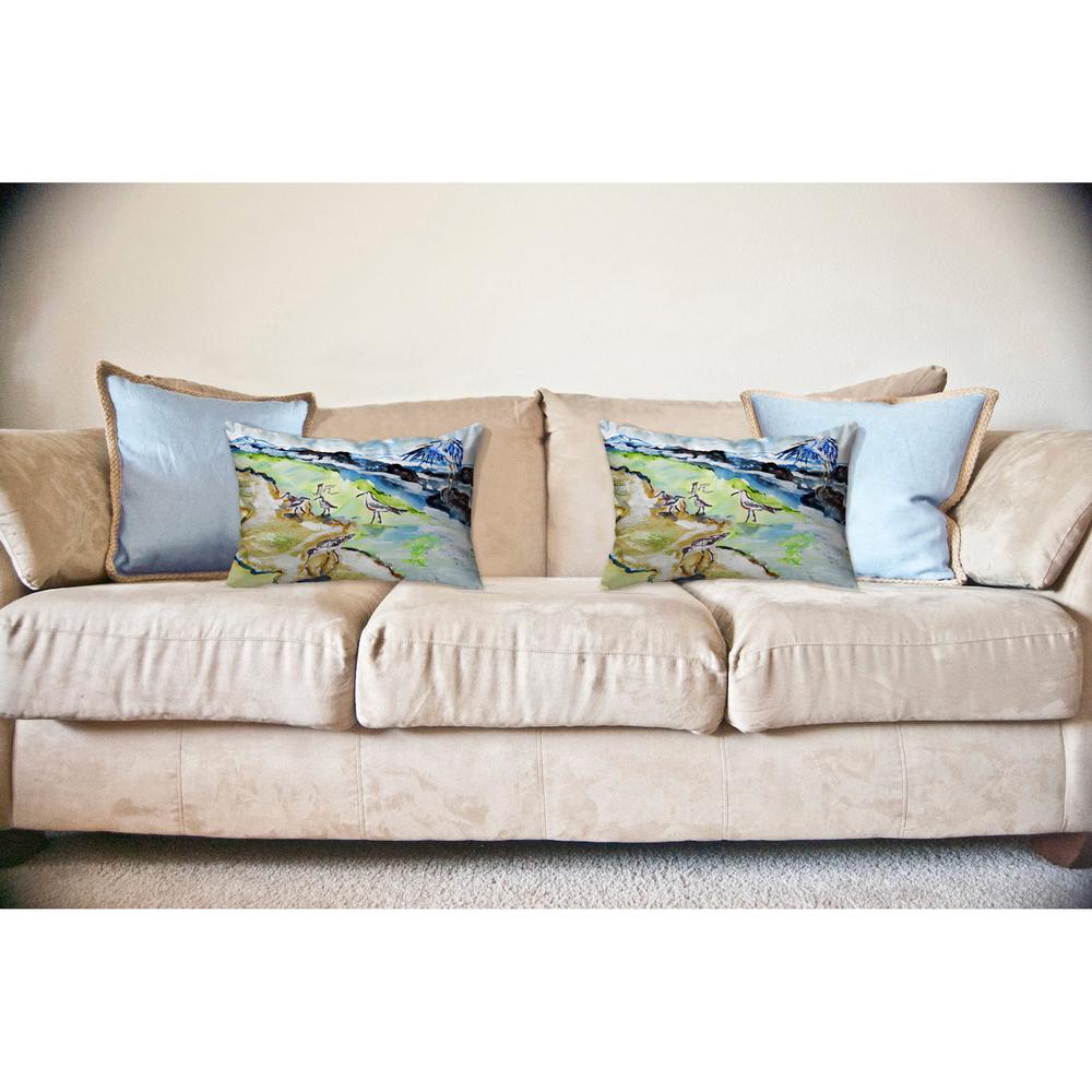 Sandpipers & Heron No Cord Pillow 16x20. Picture 2