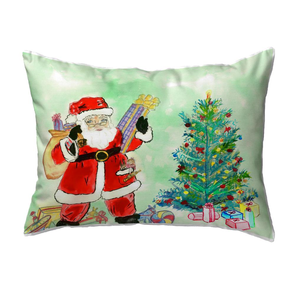 Santa & Tree No Cord Pillow 16x20. Picture 1