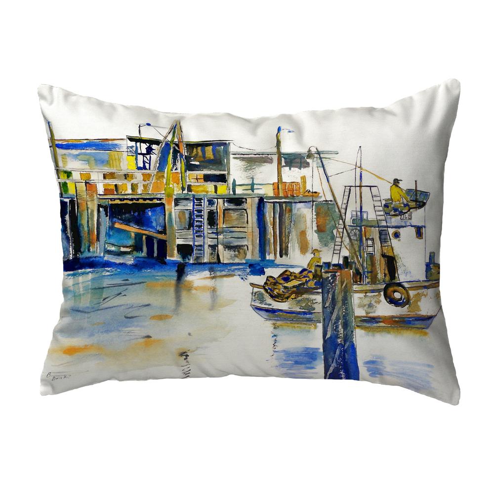 Fishing Boat No Cord Pillow 16x20. Picture 1