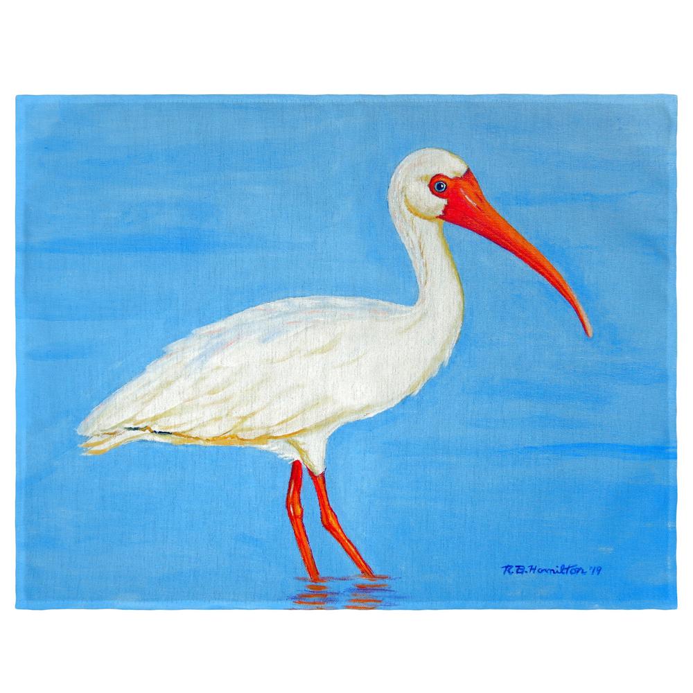Posing White Ibis Place Mat Set of 4. Picture 1