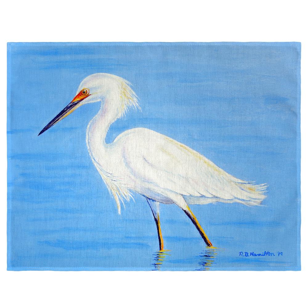 Stalking Snowy Egret Place Mat Set of 4. Picture 1