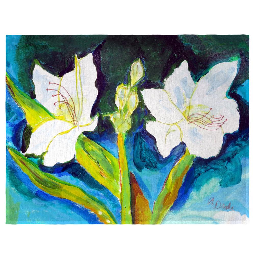 White Lilies Place Mat Set of 4. Picture 1