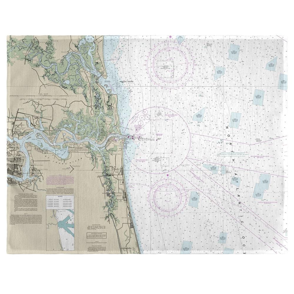 Jacksonville, FL Nautical Map Place Mat Set of 4. Picture 1