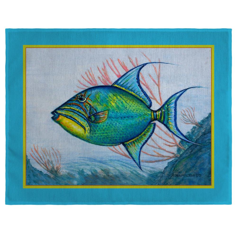 Trigger Fish Border Place Mat Set of 4. Picture 1