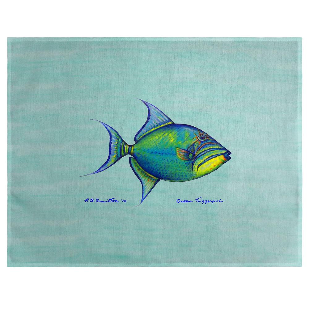 Trigger Fish Teal Place Mat Set of 4. Picture 1