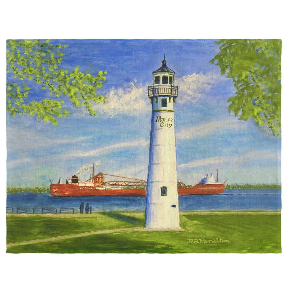 Marine City Lighthouse, MI Place Mat Set of 4. The main picture.