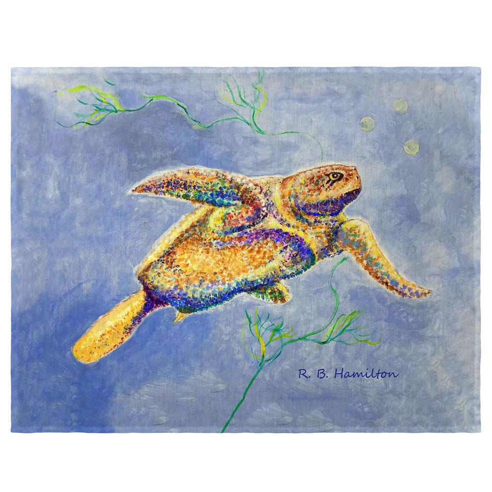 Pointillist Sea Turtle Place Mat Set of 4. Picture 1