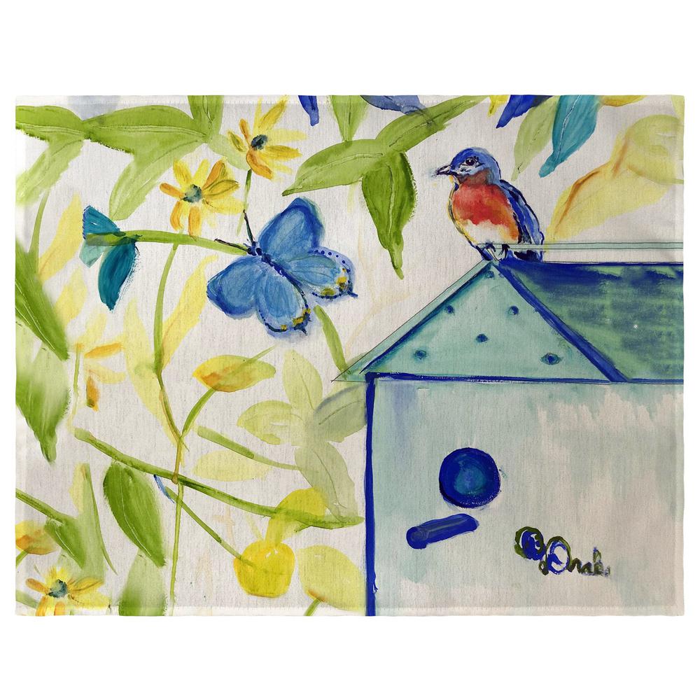 Blue Bird House Place Mat Set of 4. Picture 1