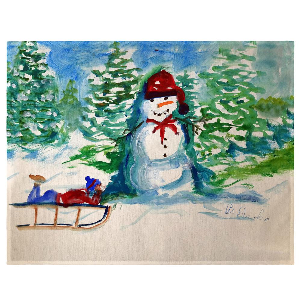 Snowman & Sled Place Mat Set of 4. Picture 1