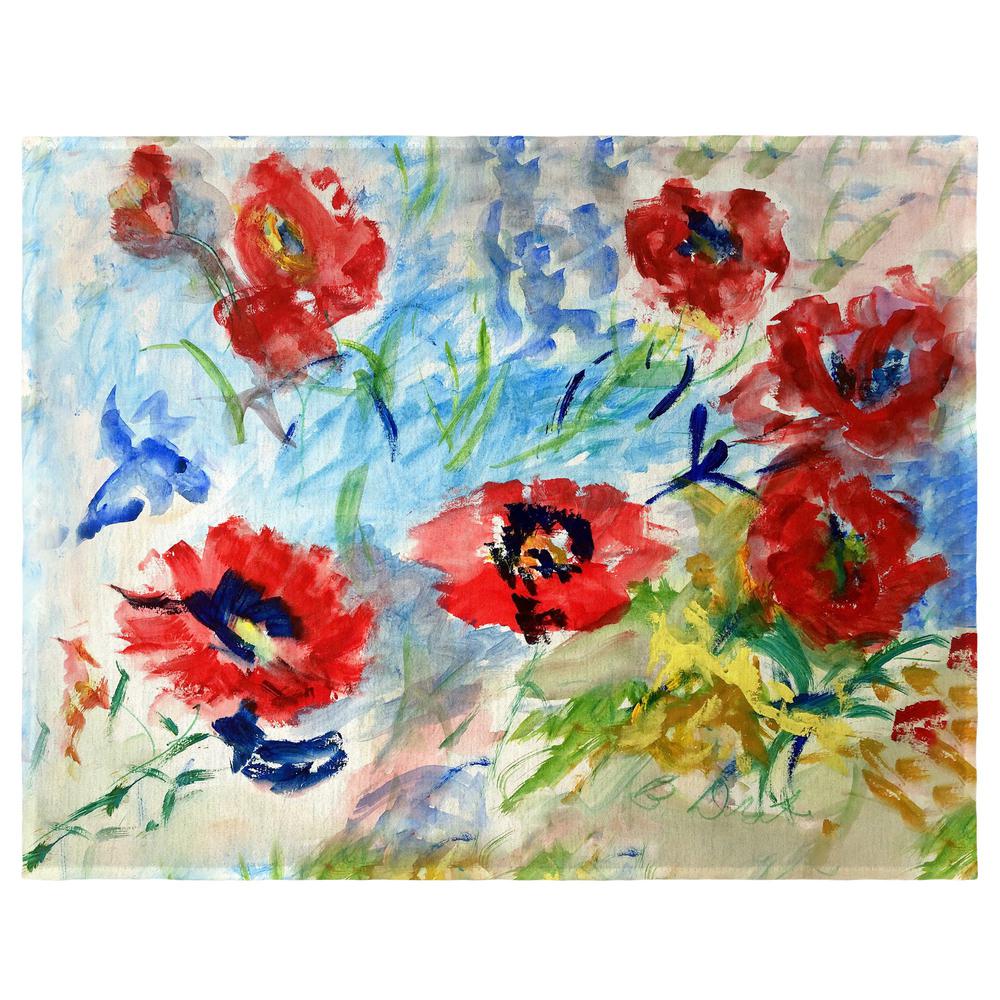 Red Poppies Place Mat Set of 4. Picture 1