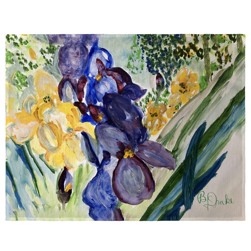 Yellow & Blue Iris Place Mat Set of 4. Picture 1