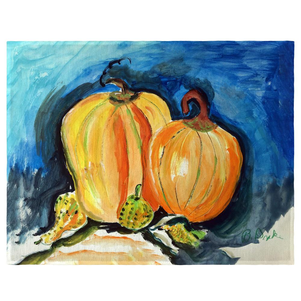 Two Pumpkins Place Mat Set of 4. Picture 1