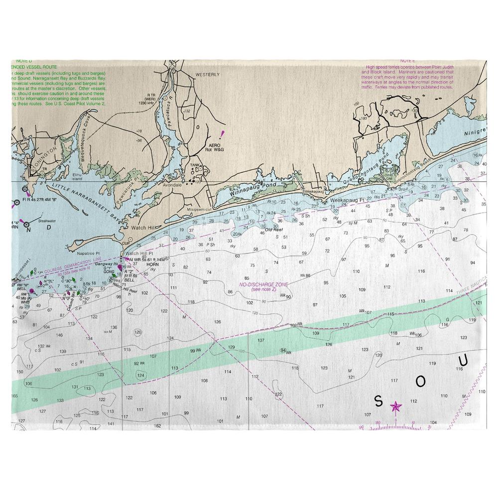 Block Island Sound, RI Nautical Map Place Mat Set of 4. The main picture.