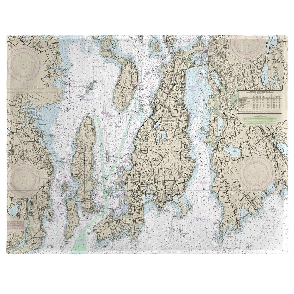 Narragansett Bay, RI Nautical Map Place Mat Set of 4. Picture 1