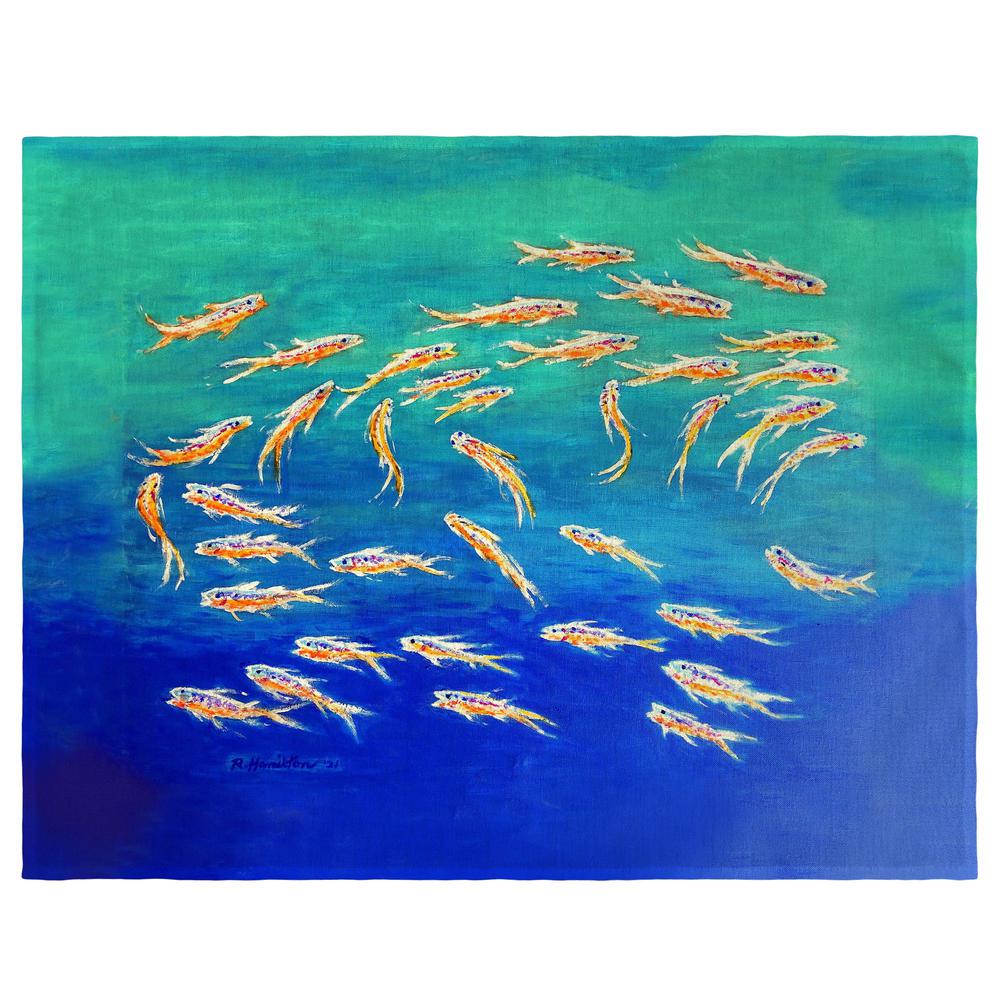 Schooling Fish Place Mat Set of 4. Picture 1