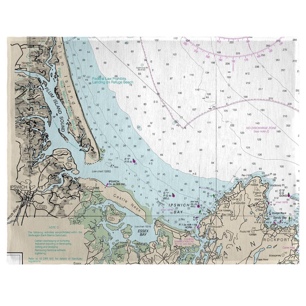 Plum Island Sound, MA Nautical Map Place Mat Set of 4. Picture 1