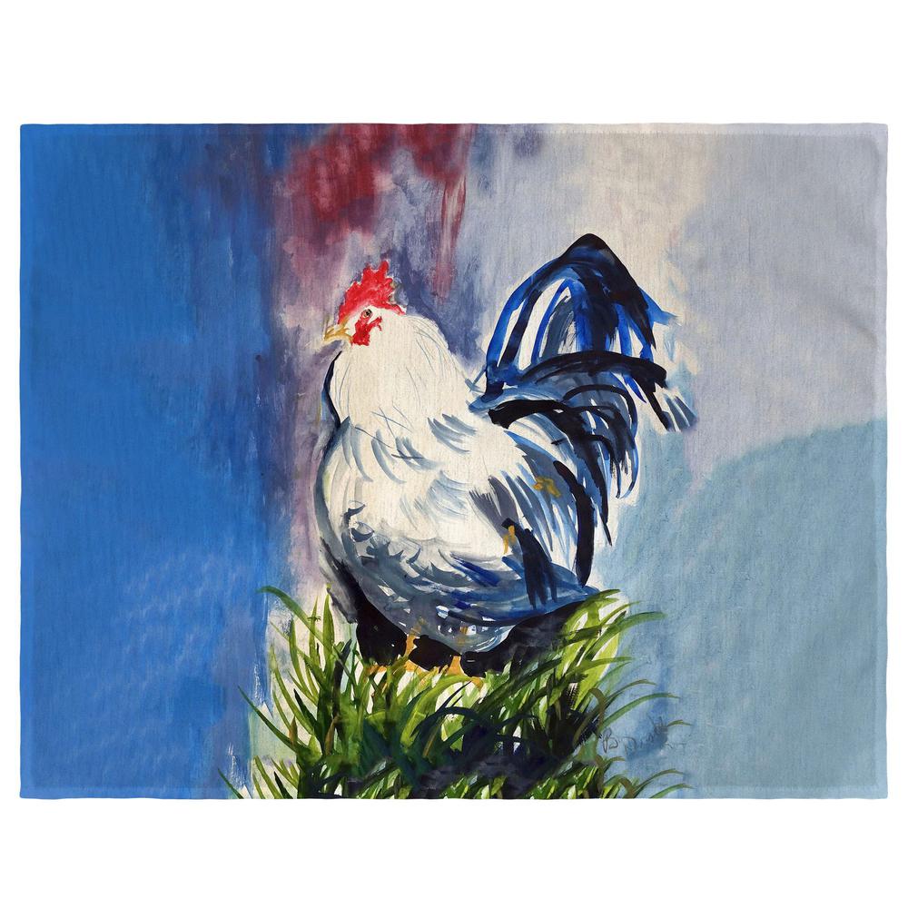 Blue & White Rooster Place Mat Set of 4. Picture 1