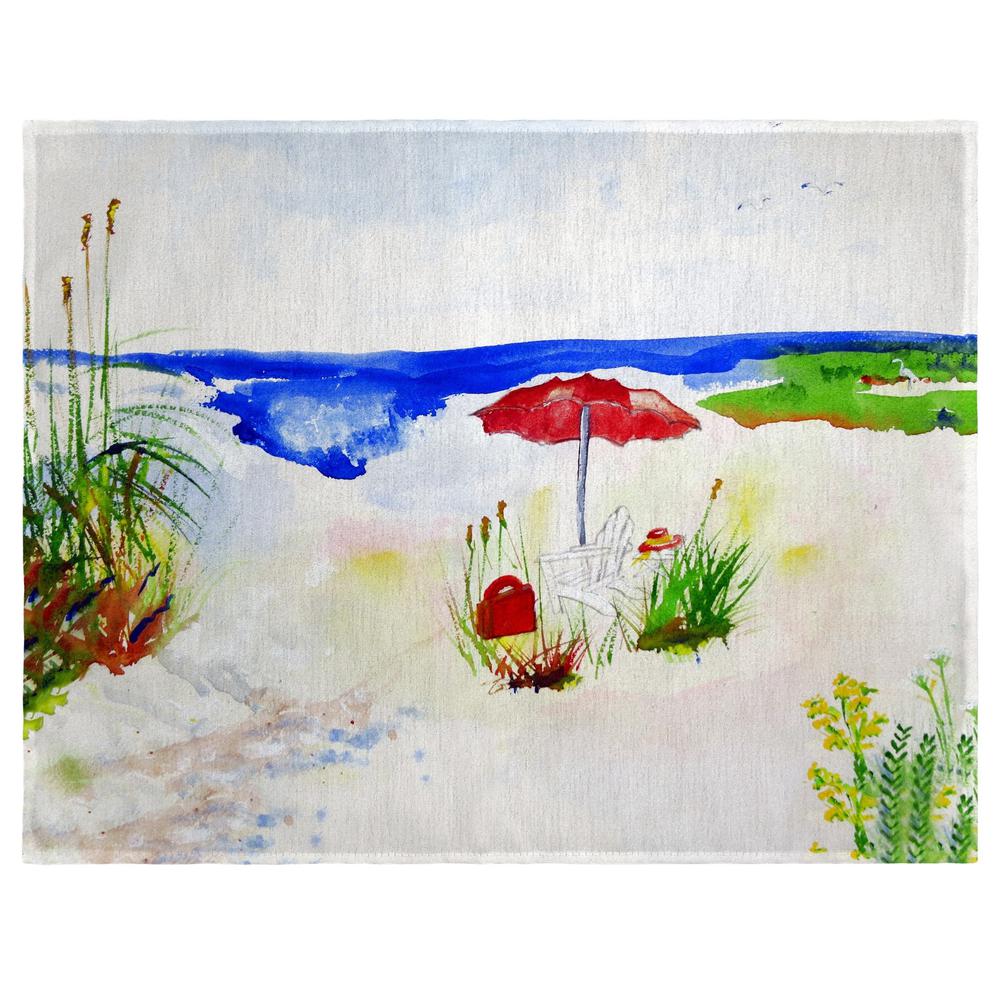 Red Beach Umbrella Place Mat Set of 4. Picture 1
