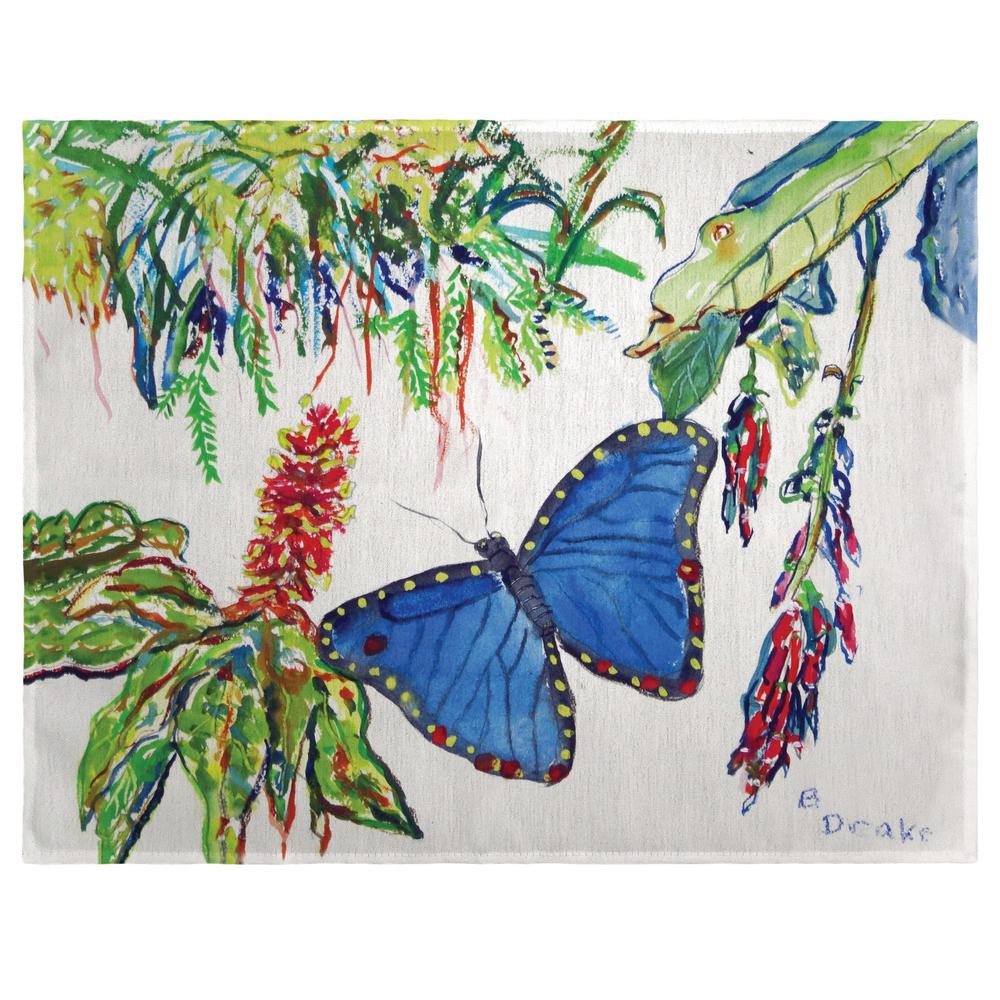 Morpho & Flowers Place Mat Set of 4. Picture 1