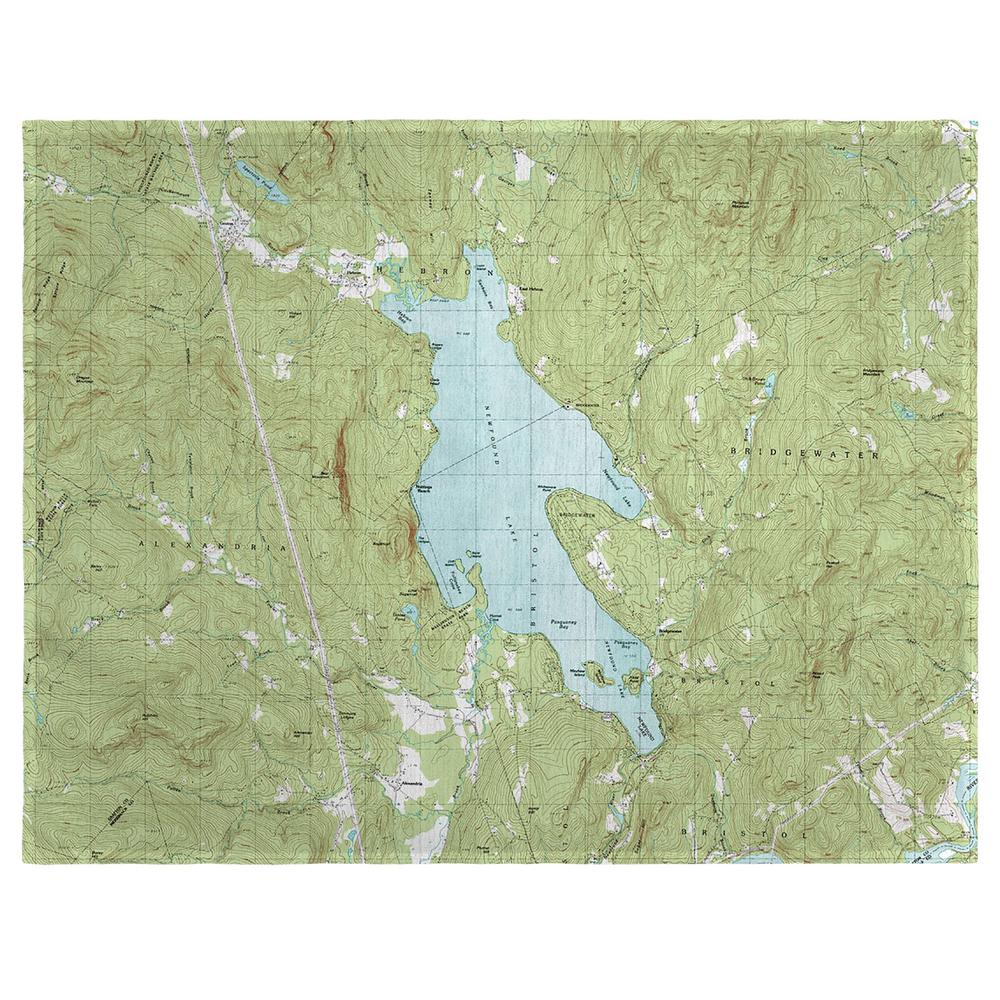 Newfound Lake, NH Nautical Map Place Mat Set of 4. Picture 1
