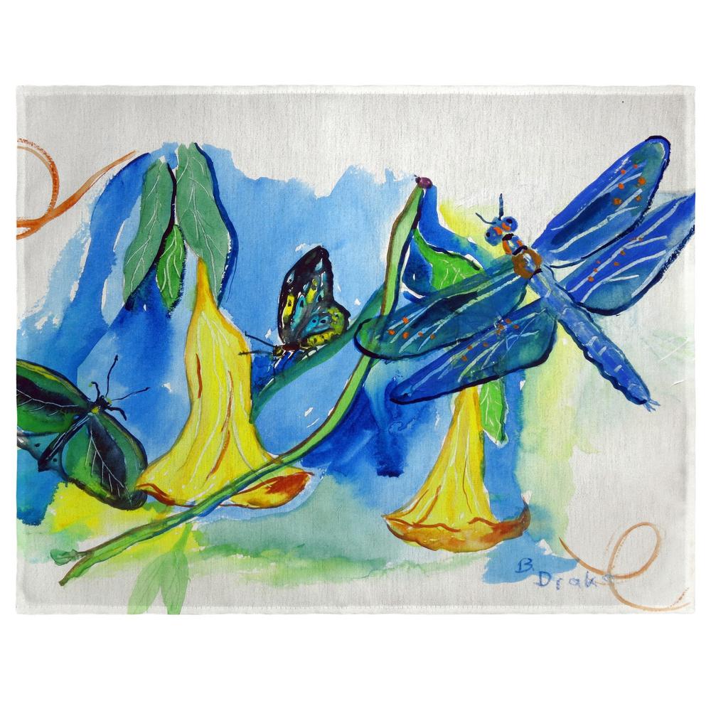 Yellow Bells & Dragonfly Place Mat Set of 4. Picture 1