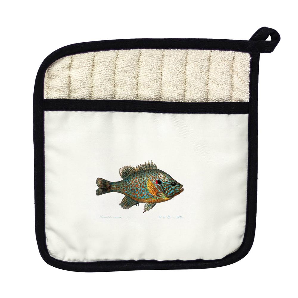 Pumpkinseed Fish Pot Holder. Picture 1