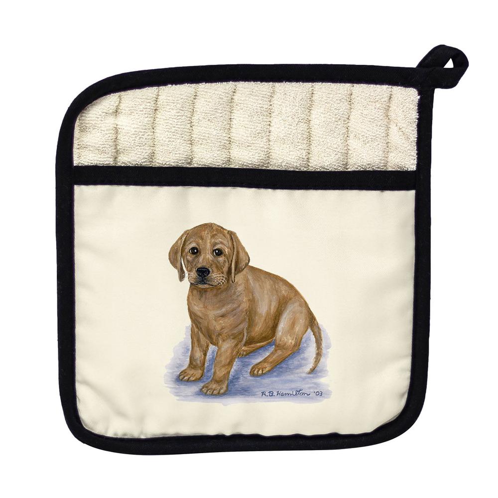 Yellow Lab Pot Holder. Picture 1