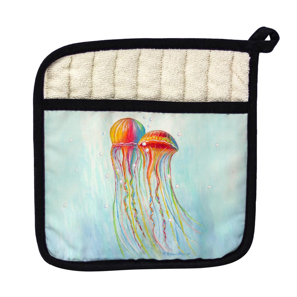 Colorful Jellyfish Pot Holder. Picture 1