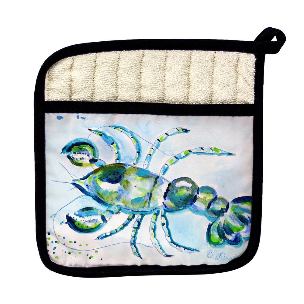 Blue Crayfish Pot Holder. The main picture.