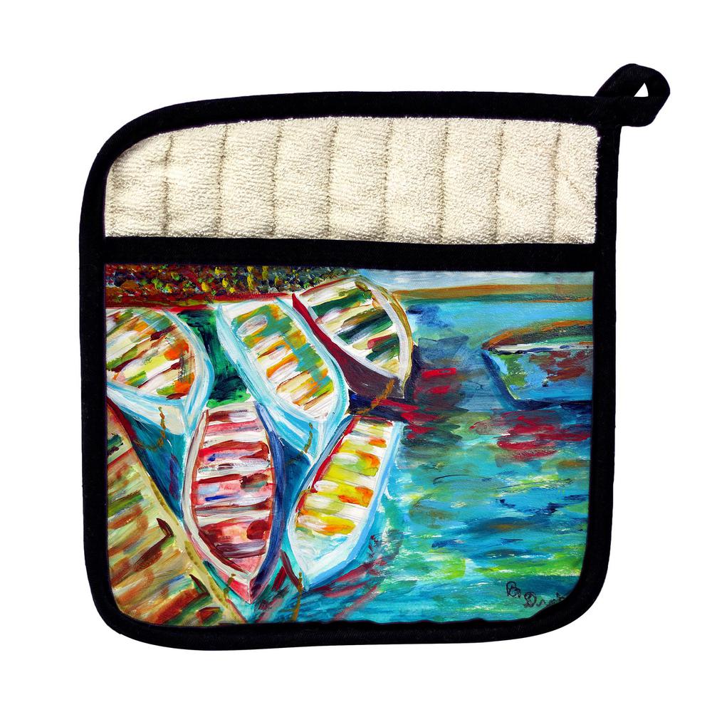 Six Rowboats Pot Holder. Picture 1