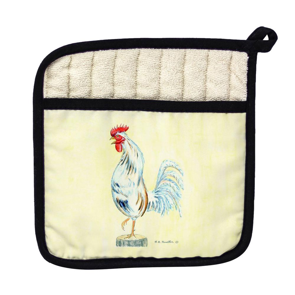 White Rooster Pot Holder. Picture 1