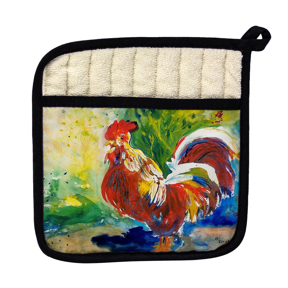 Red Rooster Pot Holder. Picture 1