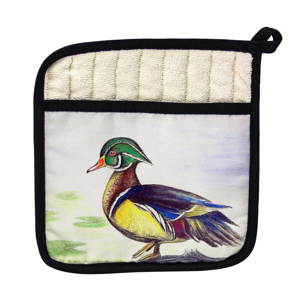 Male Wood Duck Pot Holder. Picture 1
