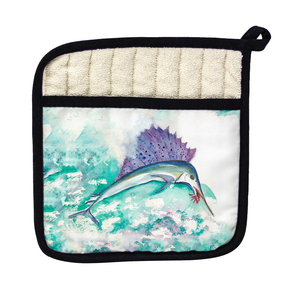 Betsy's Sailfish Pot Holder. Picture 1