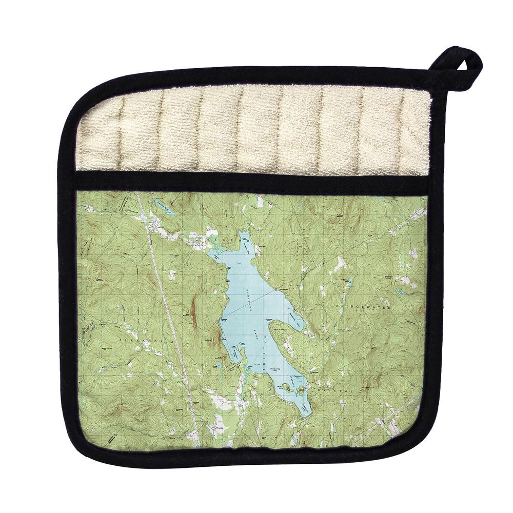 Newfound Lake, NH Nautical Map Pot Holder. Picture 1