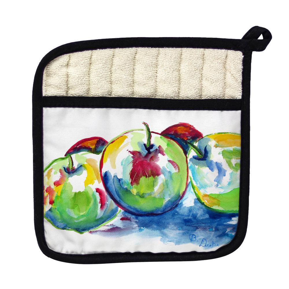 Three Apples Pot Holder. Picture 1