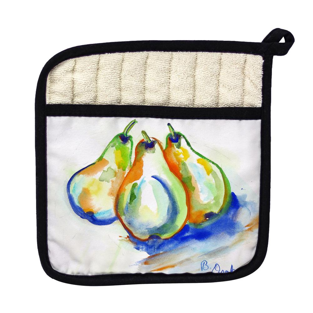 Three Pears Pot Holder. The main picture.