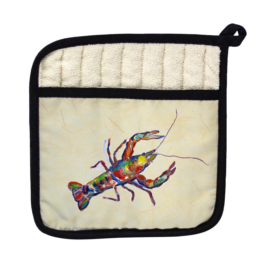Crayfish on Beige Pot Holder. The main picture.