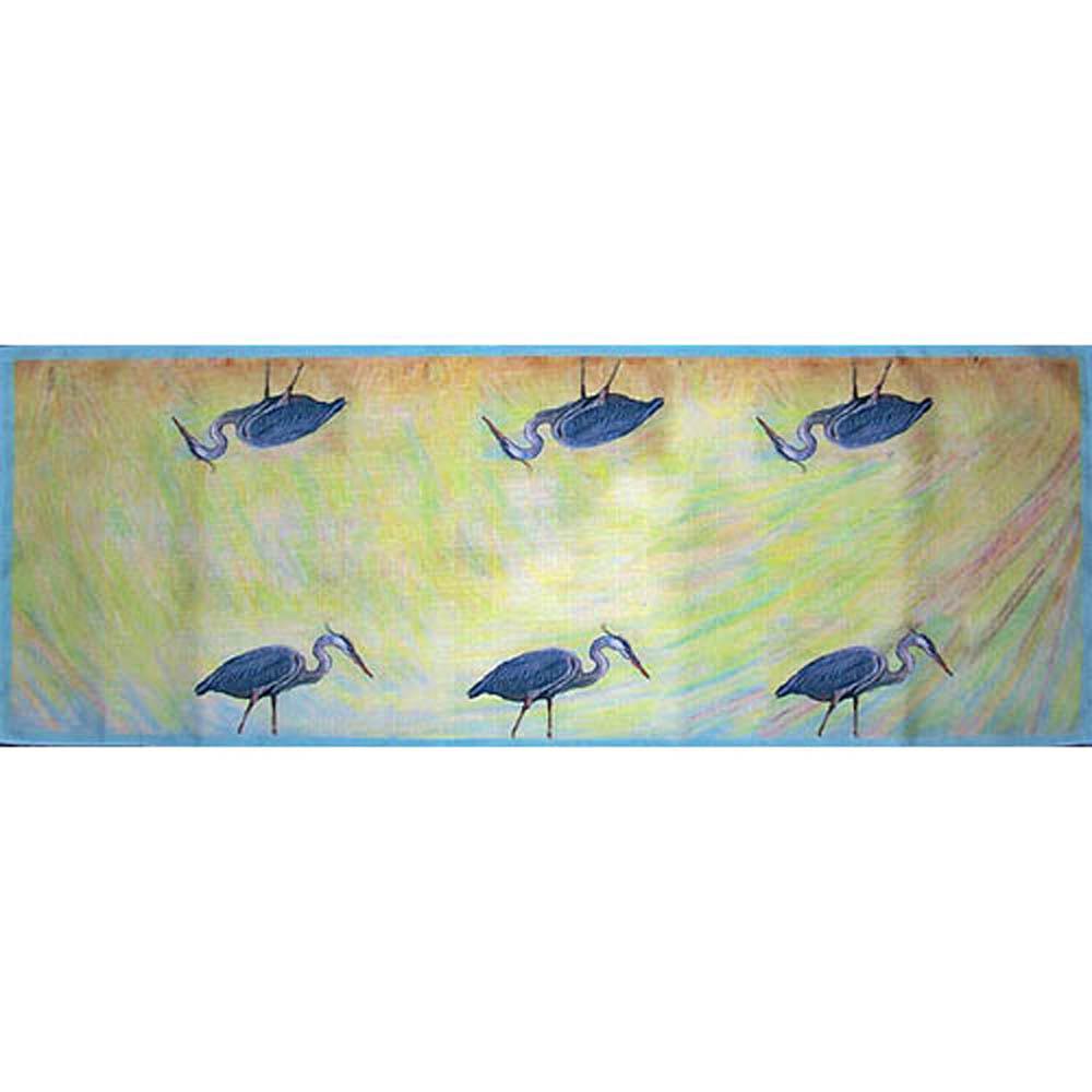 Blue Heron Table Runner 13x36. The main picture.