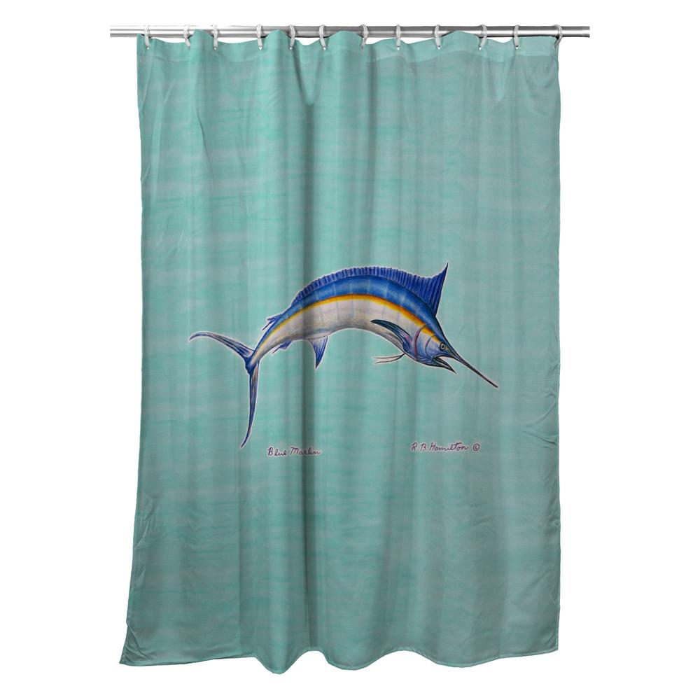 Blue Marlin Shower Curtain. Picture 1