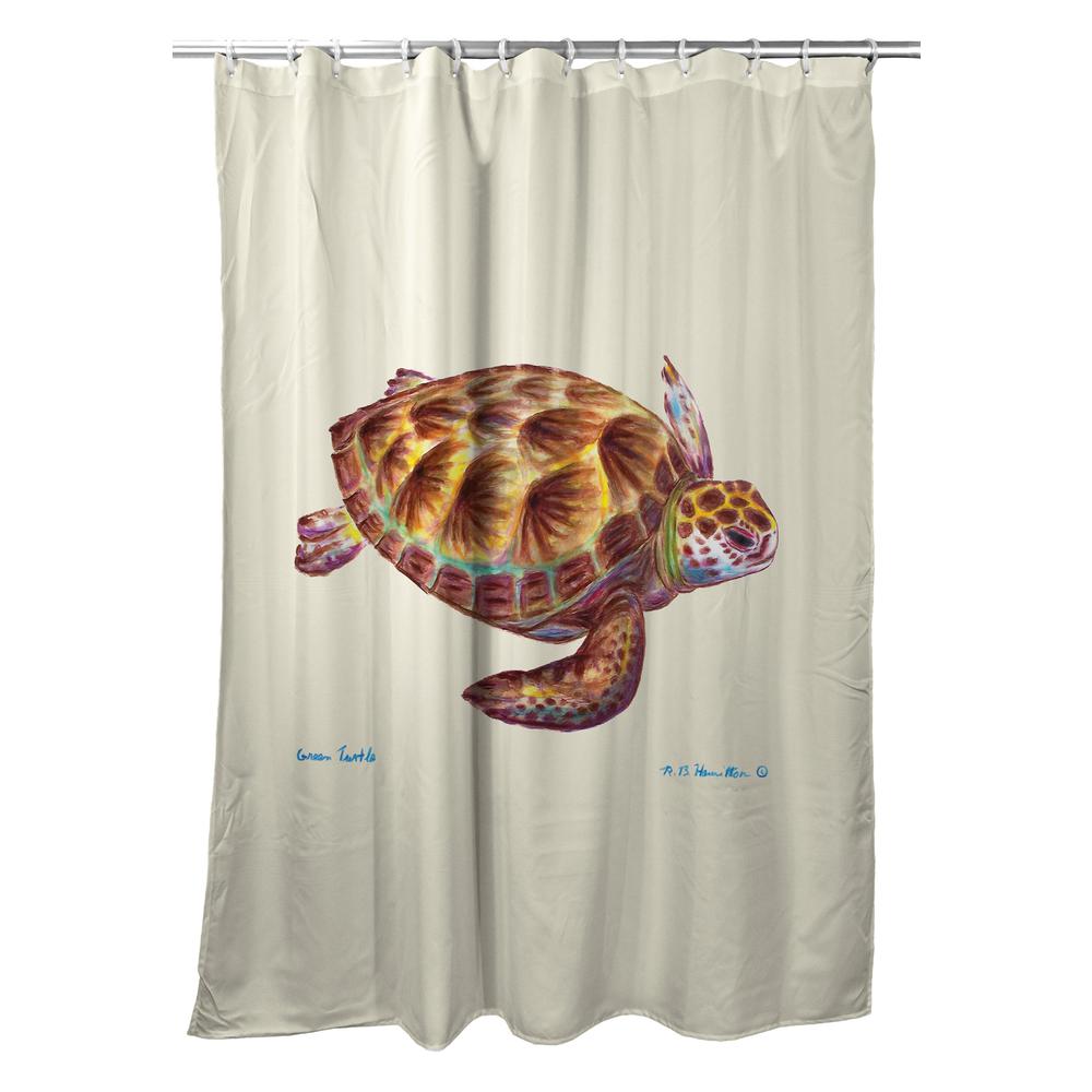 Green Sea Turtle Shower Curtain. Picture 1