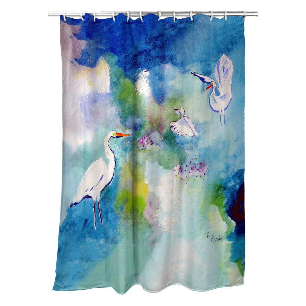 Three Egrets Shower Curtain. Picture 1