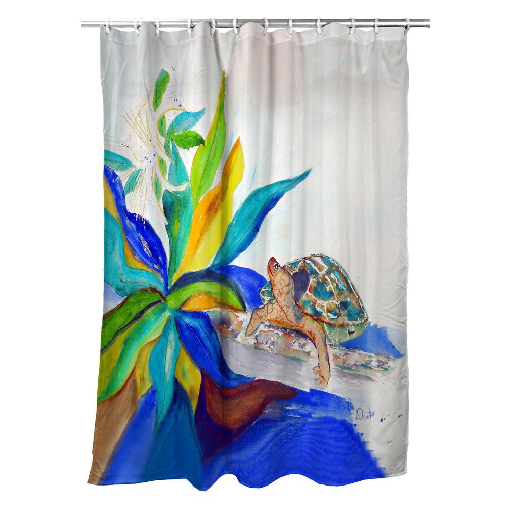 Turtle & Lily Shower Curtain. Picture 1