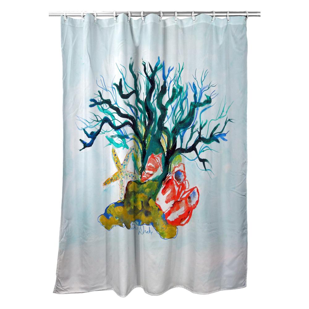 Starfish, Coral, Shells Shower Curtain. Picture 1