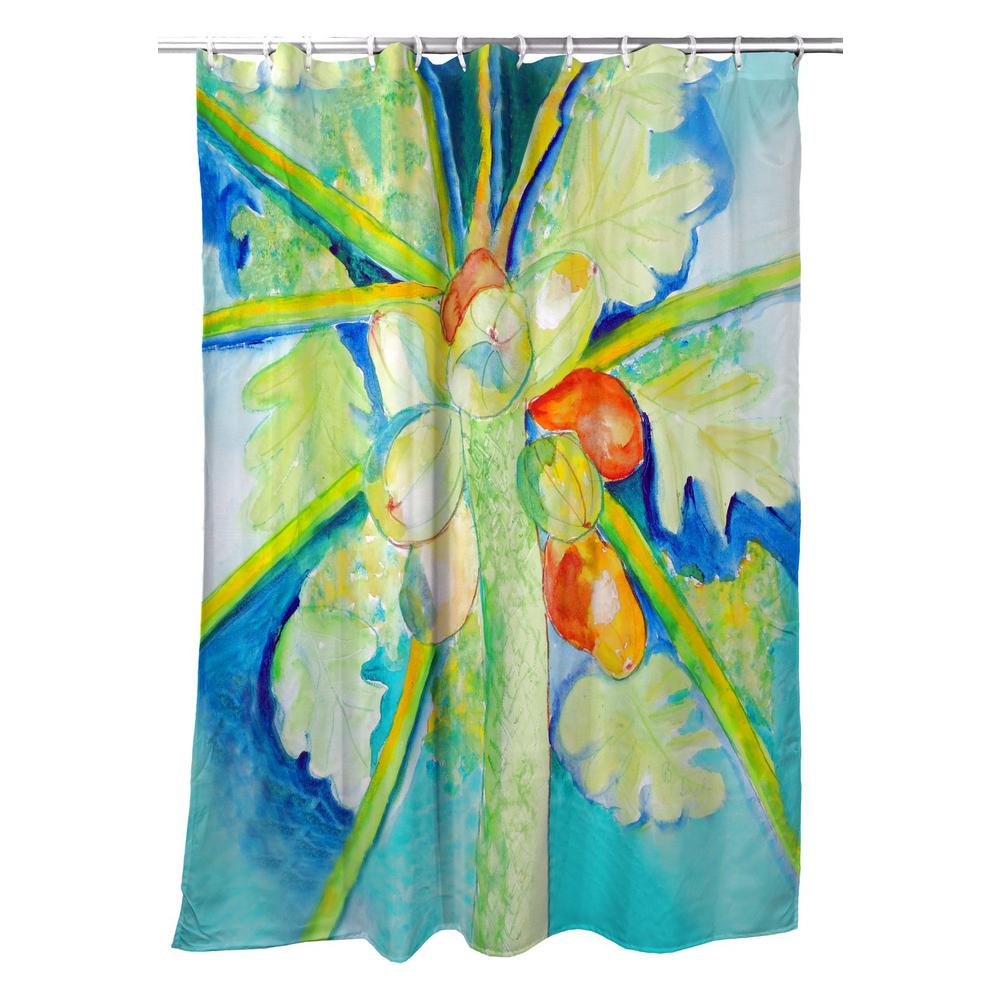 Papaya Tree Shower Curtain. Picture 1