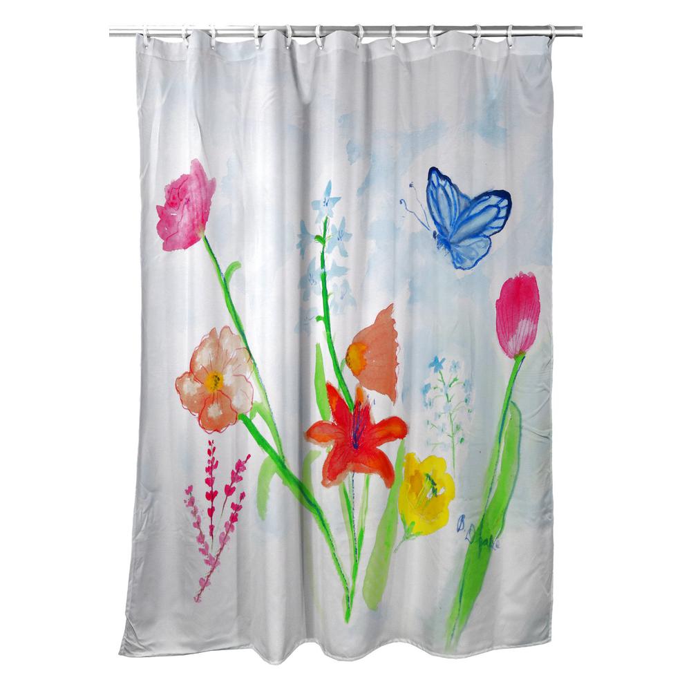 Pastel Garden Shower Curtain. Picture 1
