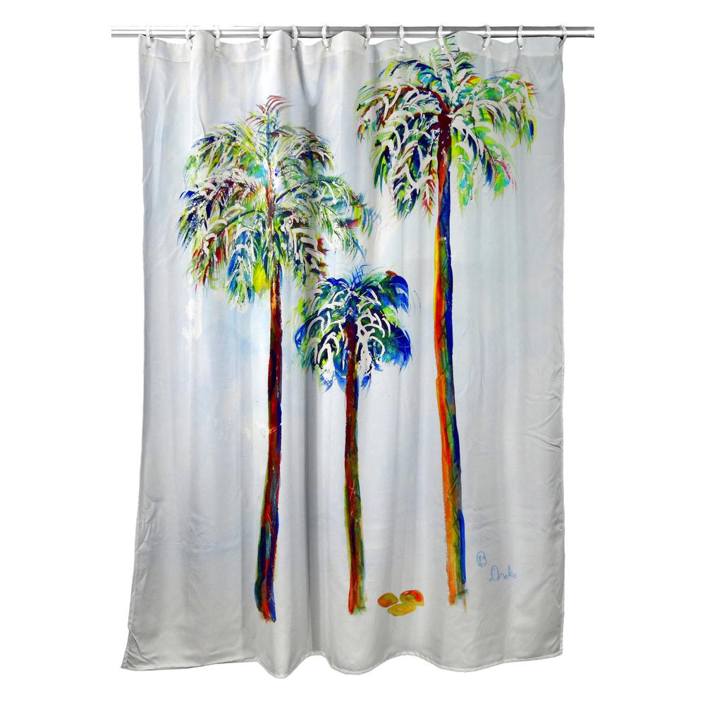Three Palms Shower Curtain. Picture 1