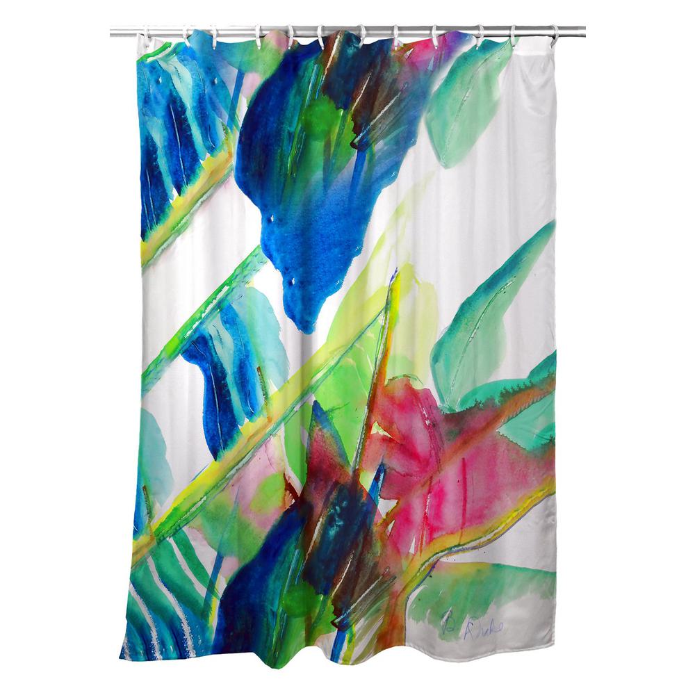 Pink Palms Shower Curtain. Picture 1