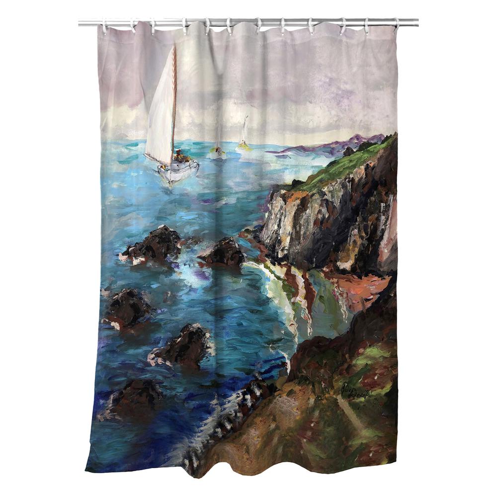 Sailing the Cliffs Shower Curtain. Picture 1